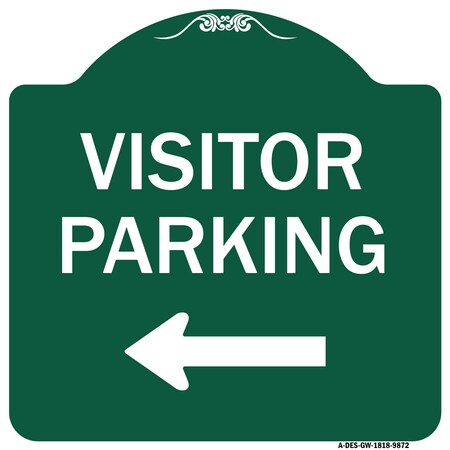 Signmission Visitor Parking 1 Heavy-Gauge Aluminum Architectural Sign, 18" x 18", GW-1818-9872 A-DES-GW-1818-9872